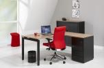 L-Bureau met ladenblok Q-Bic Antra 180x160cm