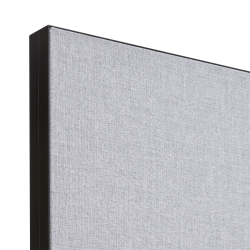 Akoestische tussenwand t.b.v. duo XFB3 met zwart (Z) aluminium kader (5 cm dik) 180x70 cm incl. magneet set zwart t.b.v. montage