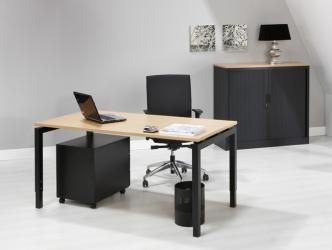 Vrijstaande bureautafel Q-Bic Black 60x80cm