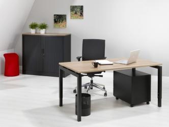 Bureautafel Q-Bic Black 80x80cm