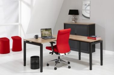 L-Bureau Q-Bic Black 180/80 x 160/60cm