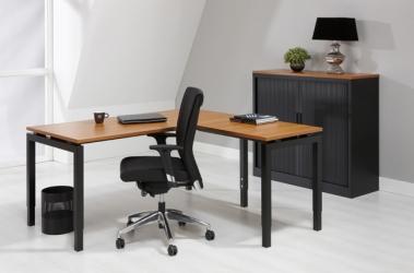 L-Bureau Q-Bic Black 180/80 x 160/60cm