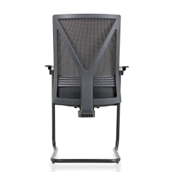 Slede vergaderstoel met mesh rug