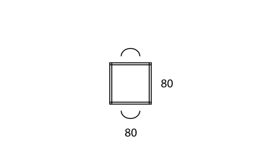 Kantoortafel 80x80cm  Multibase-S