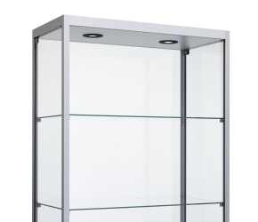 Design vitrinekast 198,4x80x40cm haaks profiel